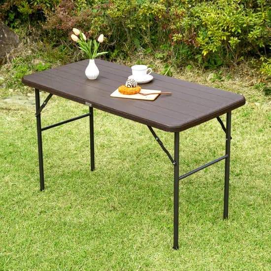 아르망 1200 1단 브로몰딩 접이식 테이블 브라운 118x59cm 1개