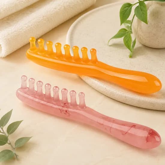 가이아스팜 두피 마사지 괄사빗 핑크 1개