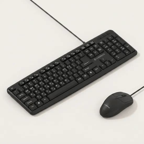 지오맥스 USB 유선 키보드 마우스 세트, GM-Y3100, 블랙, 일반형, 1개