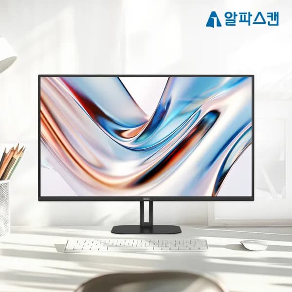알파스캔 AOC Q32V5E 모니터 QHD 보더리스 100 IPS 시력보호 HDR 무결점 80.1cm