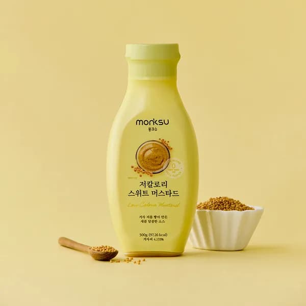 몽크슈 저당 저칼로리 스위트 머스타드 소스 300g 1개