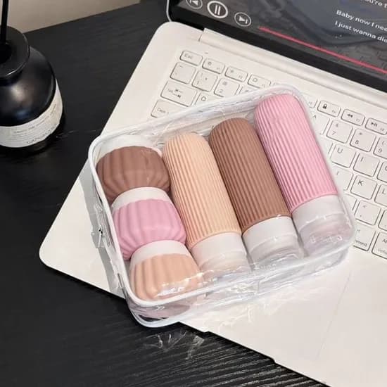 네바스 실리콘 여행용 공병, 혼합, 6개, 1세트