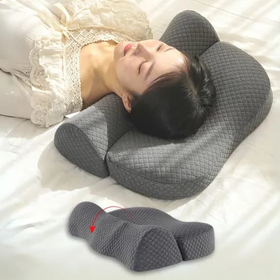 솔디앙 경추베개 목디스크 거북목 일자목 베개, 그레이, 1개