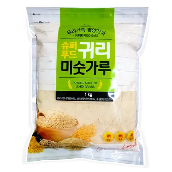 슈퍼푸드 귀리미숫가루 1kg 1개