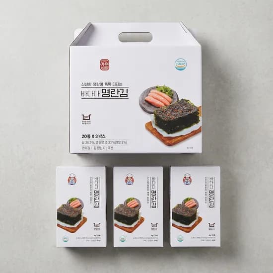 바다다 명란김 4g 60봉 1세트