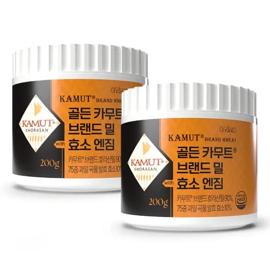 카무트 골든 카무트 브랜드 밀 효소 엔짐, 200g, 2개