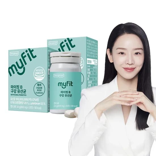 동국제약 마이핏 B 구강 유산균 민트향 30정 2개