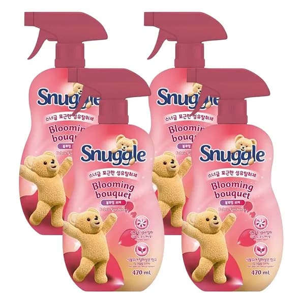 스너글 섬유탈취제 블루밍 부케 470ml 4개