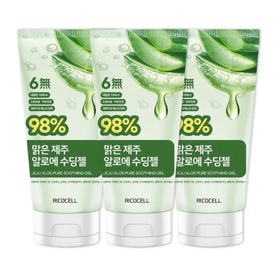 리코셀 맑은 제주 알로에 수딩젤 150ml 3개