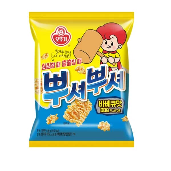 오뚜기 뿌셔뿌셔 바베큐맛 90g 12개 + 불고기맛 90g 12개, 1세트 17,700원