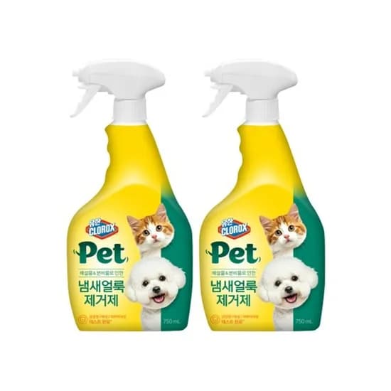 유한양행 펫 냄새얼룩 제거제 탈취제, 750ml, 2개