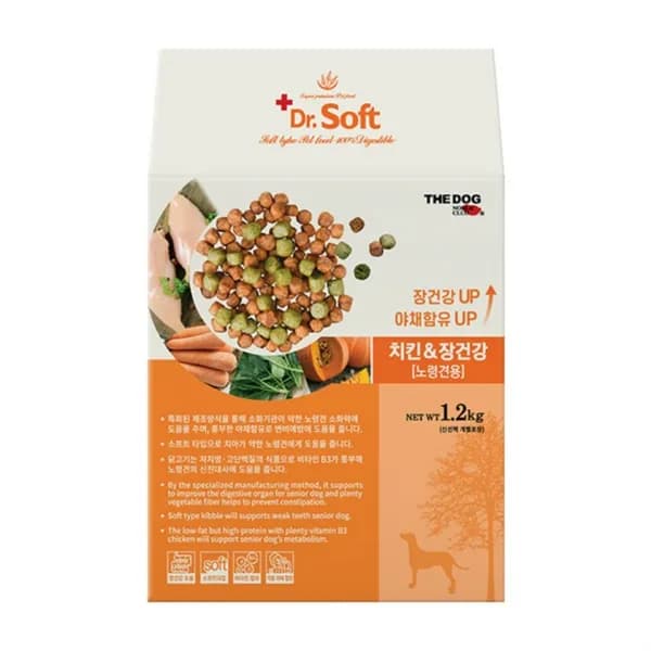 더독 닥터소프트 치킨&장건강 노령견 사료 1.2kg