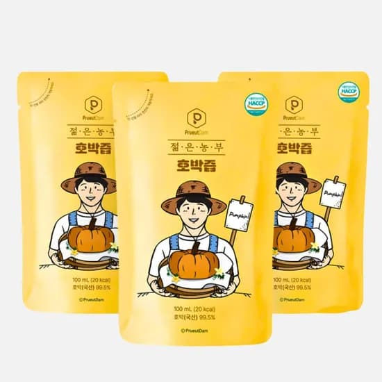 푸릇담 젊은농부 호박즙 100ml 60팩