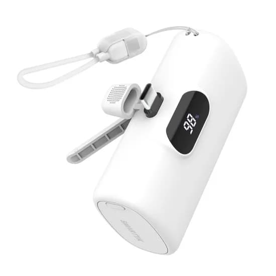 스마텍 스트랩 케이블 고속 충전 C타입 미니 도킹형 보조배터리 STPB-MB100 10000mAh 화이트 1개