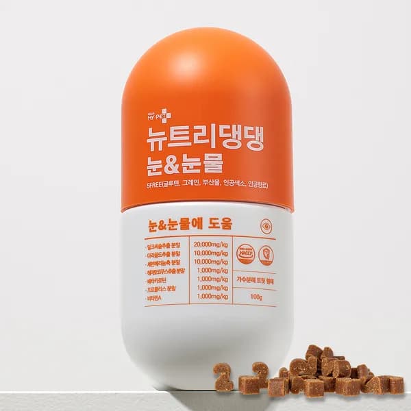 헬로마이펫 뉴트리댕댕 강아지 눈&눈물 영양제 100g 1개