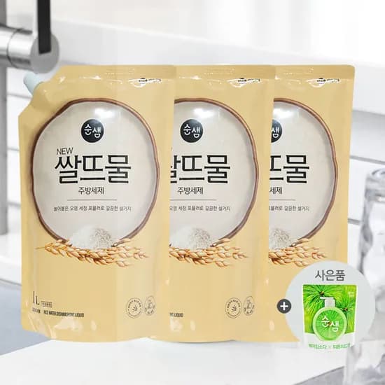 순샘 쌀뜨물 주방세제 리필 1L 3개 외 피톤치드 200ml