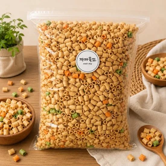 까까몽 대롱과자 마카로니 뻥튀기 1kg 1개 9,900원