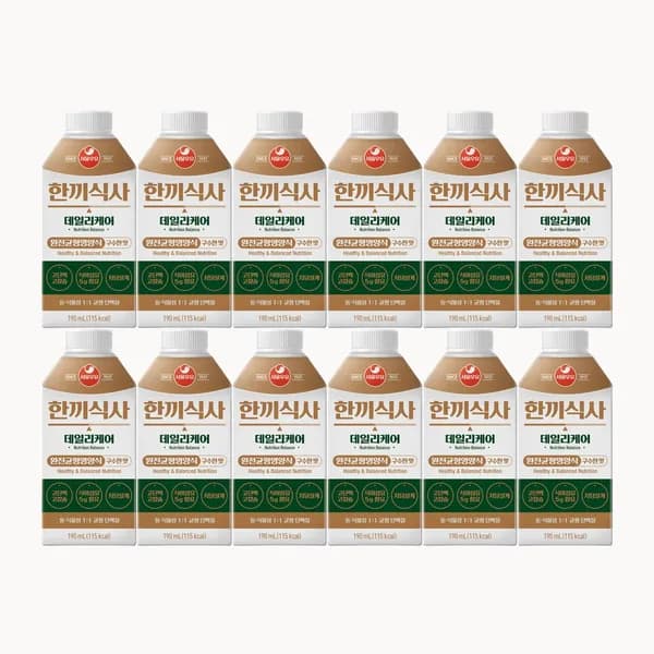 서울우유 한끼식사 데일리케어 190ml 12개 19,400원
