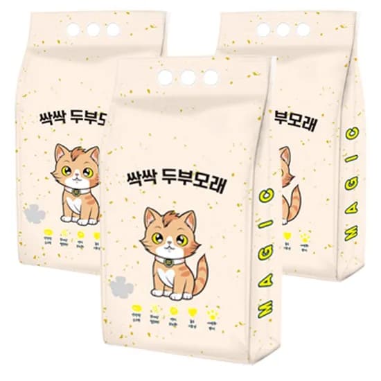 메디펫 싹싹 두부모래, 무향, 8L, 3개