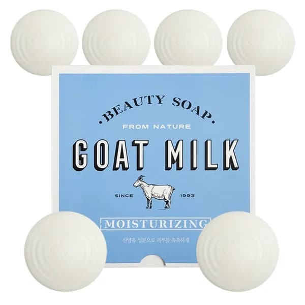 애경 샤워메이트 산양유 비누 화이트 우유향 90g 6개