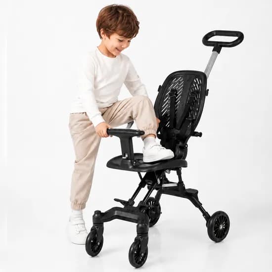 쿨키즈 F1 트라이크 휴대용 유모차, 블랙, 3.7kg, 기내반입, 1개