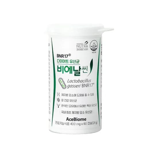 비에날씬 다이어트 유산균 BNR17 60캡슐 1개