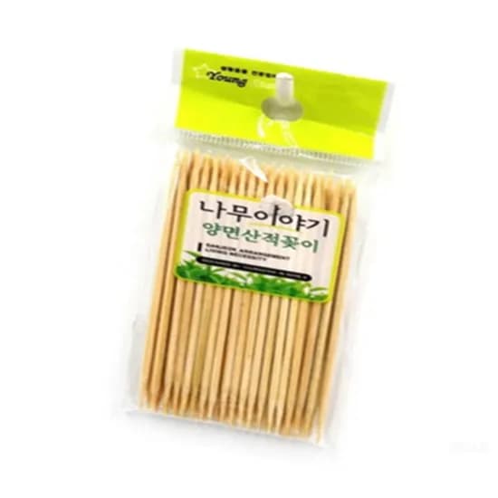 대나무꼬지 양면 산적꽂이 미니 10cm 50P 1개