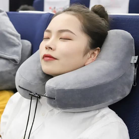 기내용목베개 여행용 에어 비행기 목배게, 네이비, 1개