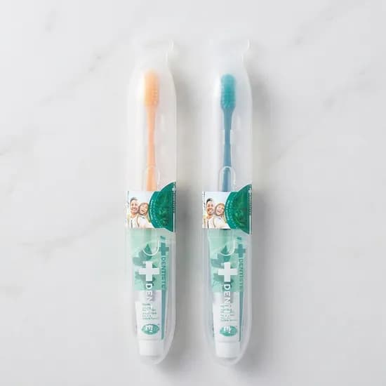 덴티스테 프라임 여행용 기내용 치약 칫솔키트 슬림핏칫솔 치약 10g 색상랜덤 2세트