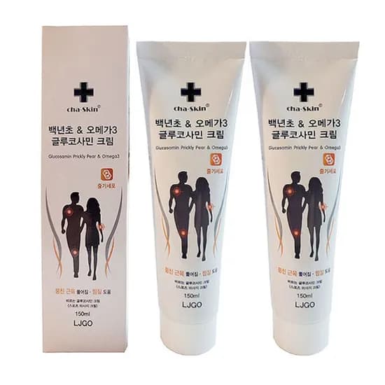 차스킨 백년초 오메가3 글루코사민 크림 150ml 2개