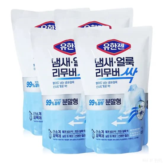 유한젠 산소계 표백제 분말형 리필 1kg 4개