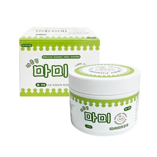 내츄럴마미 베이비 파우더, 무석면, 땀띠방지, 100g, 2개