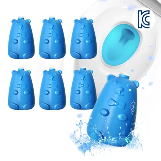 곰돌이 변기 자동 세정제, 2000회, 향기, 5개월이상 지속, 200g, 10개
