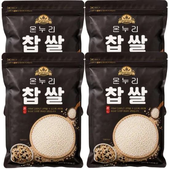 새마을농산 국산 황금 찰찹쌀, 500g, 4봉