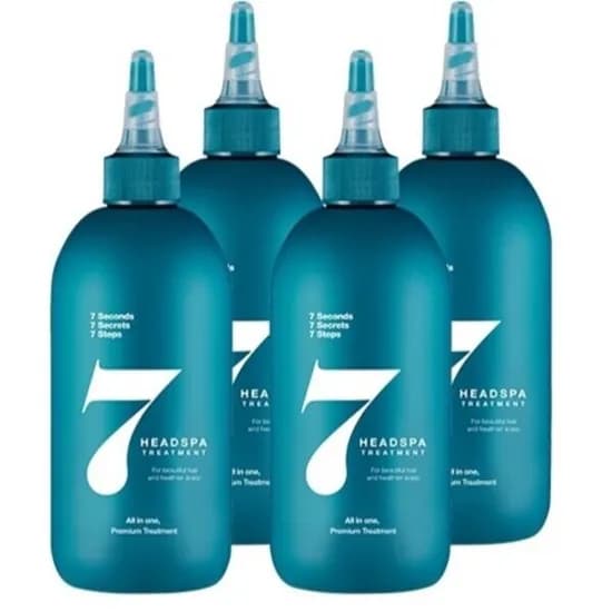 헤드스파7 파란눈 블랙헤어팩 물미역 트리트먼트 300ml 4개 1세트