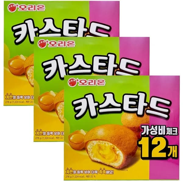 오리온 카스타드 276g 12개 3개
