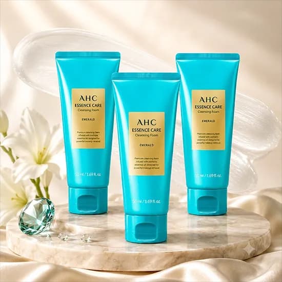 AHC 에센스 케어 에메랄드 폼 클렌징 50ml 3개