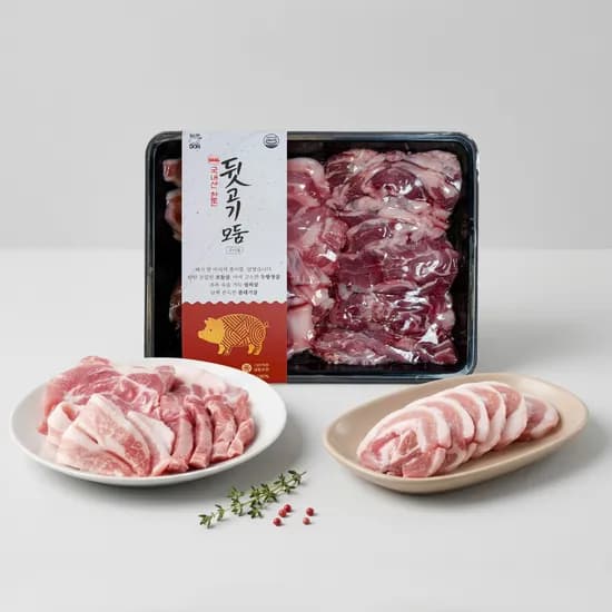 한돈 뒷고기모둠 구이용 500g 1개