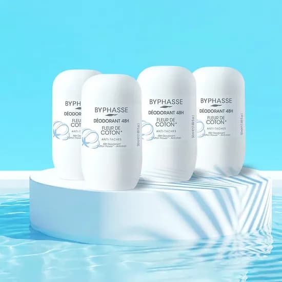바이빠세 롤 온 데오드란트 뉴 코튼플라워 48H 50ml 4개