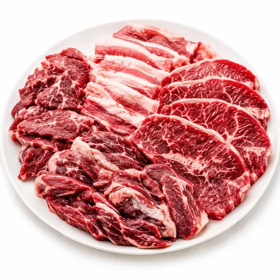 한상가득 소고기 모둠, 소갈비살 200g + 안심살 200g + 업진살 200g + 우삼겹 200g + 부채살 200g, 1kg, 1박스