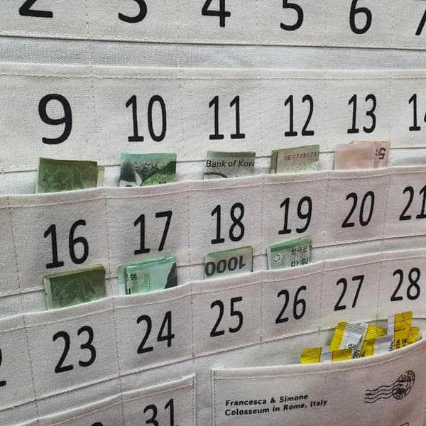 월간 포켓 달력 약보관 스케줄 달력 벽걸이 달력, 기본, 1개