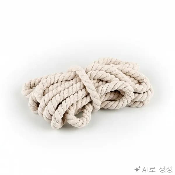 유니아트 면끈 두꺼운 면끈 베이지 1개