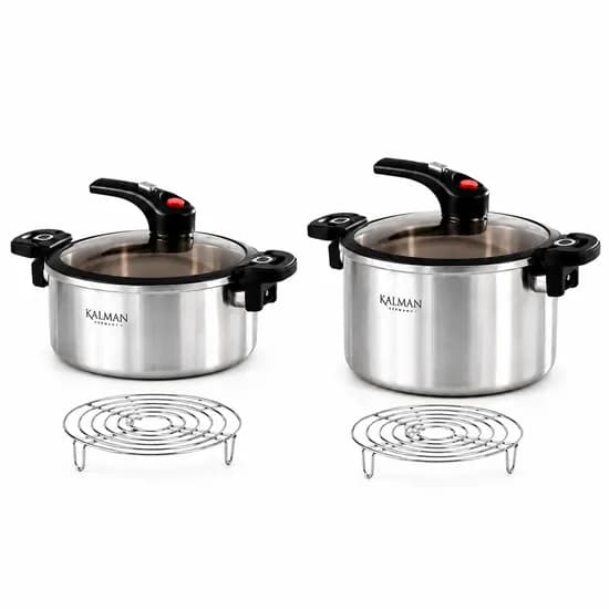 칼만 통3중 저압냄비 2종 세트, 6L+4L, 스텐찜망2p, 1개