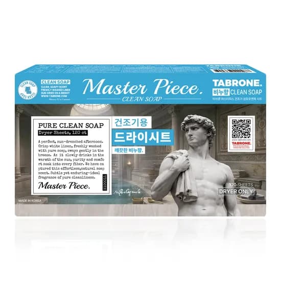 타브론 마스터피스 건조기시트 비누향 120입 1개