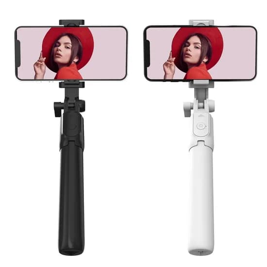 NEXTOM 무선 블루투스 삼각대 셀카봉, NXT-S10, 휴대용, 화이트, 1개