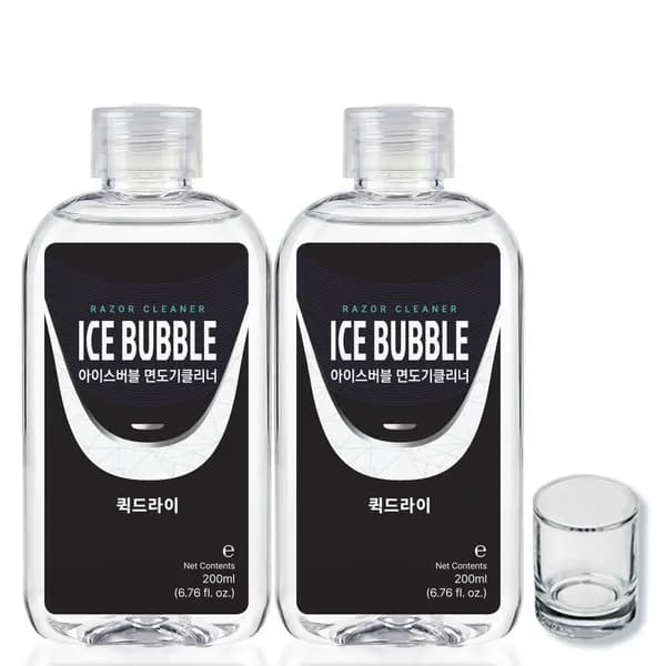 아이스버블 면도기 세정액 퀵드라이 200ml 투명 2개