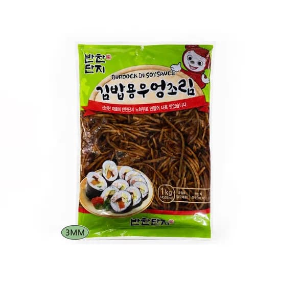 반찬단지 김밥우엉 3mm 1kg 1개