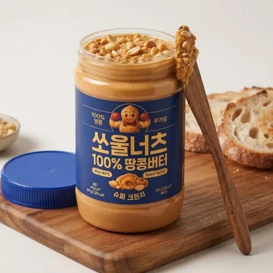 쏘울너츠 100프로 땅콩버터 슈퍼크런치 500g 1개