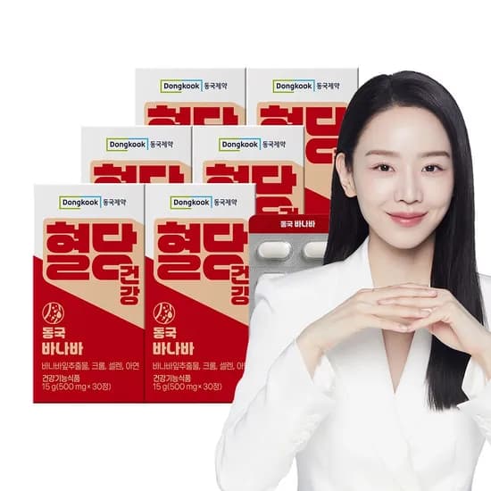 동국제약 혈당건강 바나바잎추출물 바나바 500mg 30정 6개