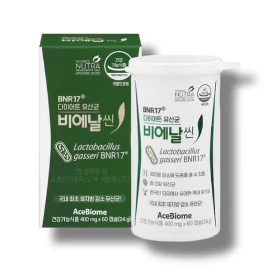 비에날씬 다이어트 유산균 BNR17 60캡슐 1개